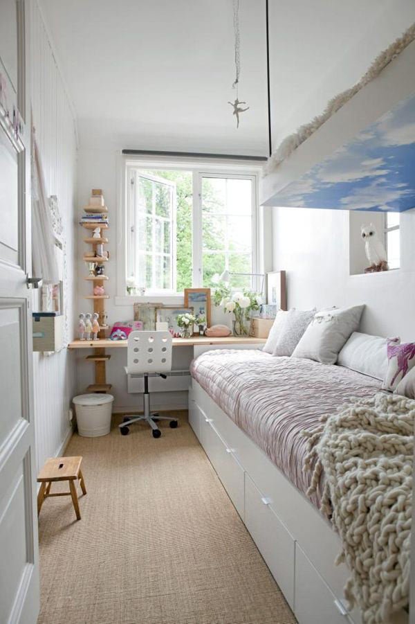 Idee piccola cameretta ragazza, design pratico e funzionale - letto a soppalco