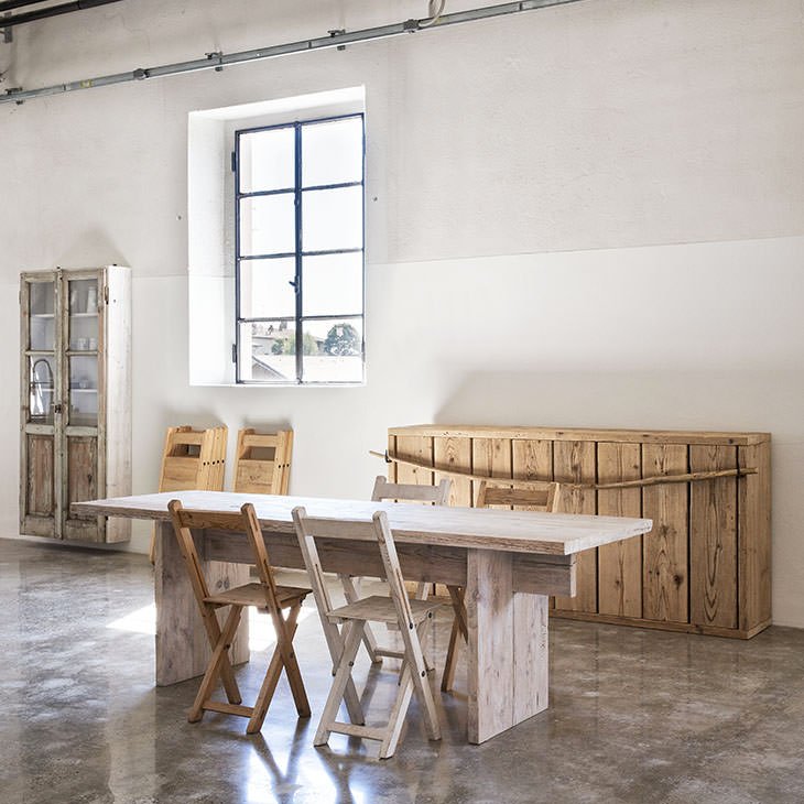 Idea cucina design country - legno spazzolato e levigato