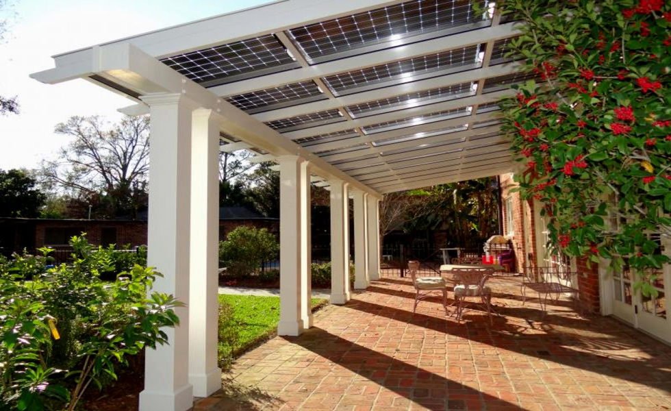 Un sistema intelligente di pergole bioclimatiche con pannelli solari. Soluzione semplice e funzionale per la produzione di energia solare - Prezzo impianto fotovoltaico - Costi impianti fotovoltaici e ammortamento dell'investimento - Start Preventivi