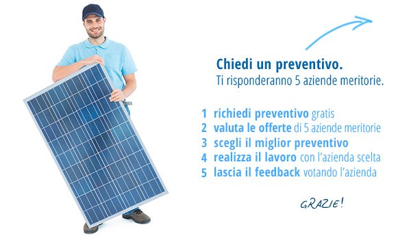 Slider richiesta preventivi fotovoltaico e impianti fotovoltaici
