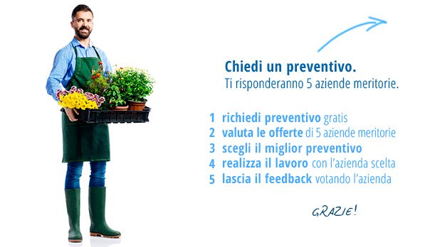 Slider richiesta preventivi giardiniere